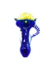 Striped Corner Blue Glass Pipe Striped Corner Blue Glass Pipe