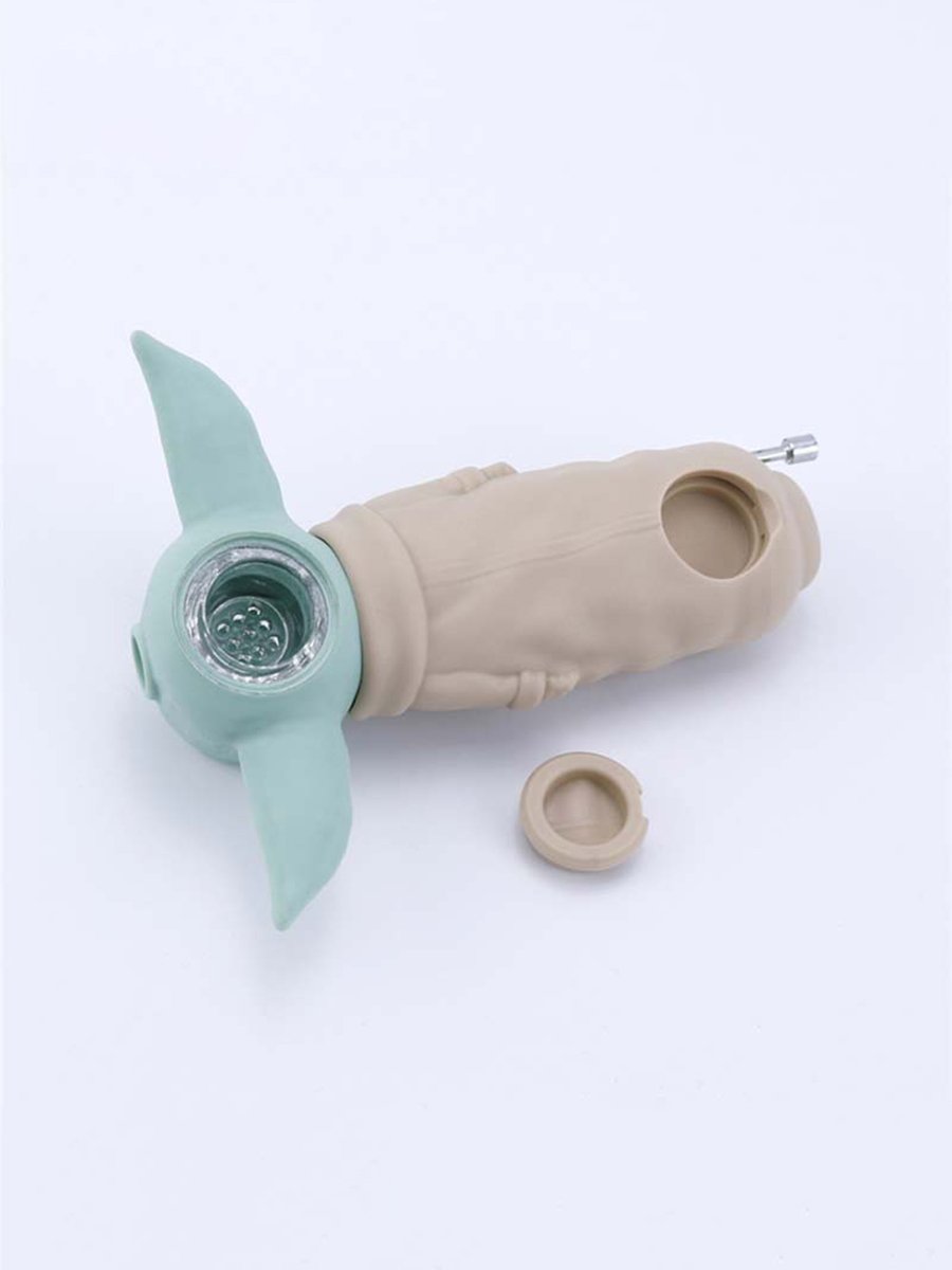 Silicone Hand Pipe With Glass Bowl Silicone Hand Pipe With Glass Bowl