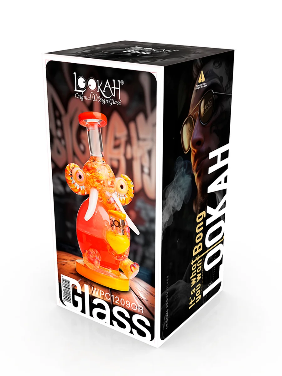 Lookah Rig 8" Mini Multicolored Elephant Dab Rig - Water Blue, Colors: Dark Green, 7 image Lookah Rig 8" Mini Multicolored Elephant Dab Rig - Water Blue, Colors: Dark Green, 7 image