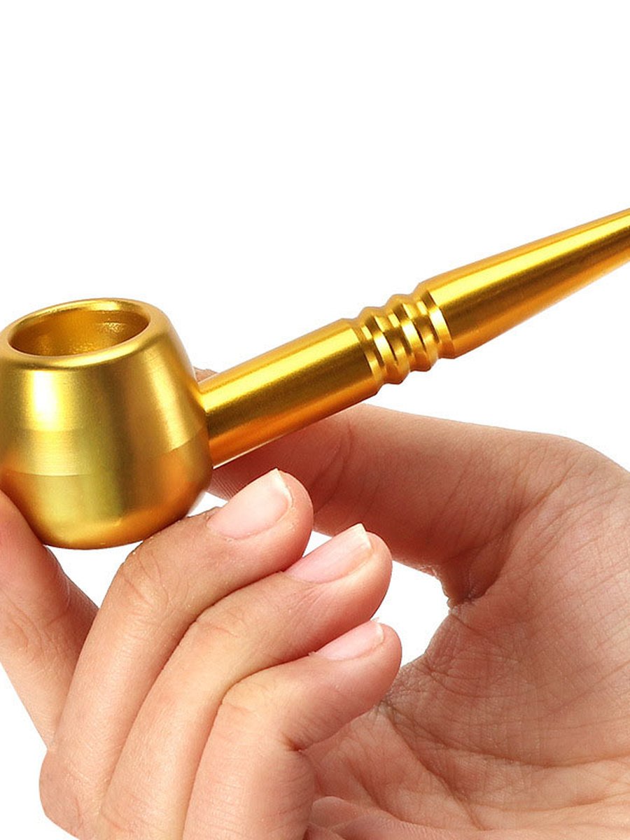 Aluminum Alloy Smoking Pipe Gold