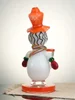 Lookah 8" Mini Funny Snowman Glass Bong, Colors: Orange, 3 image