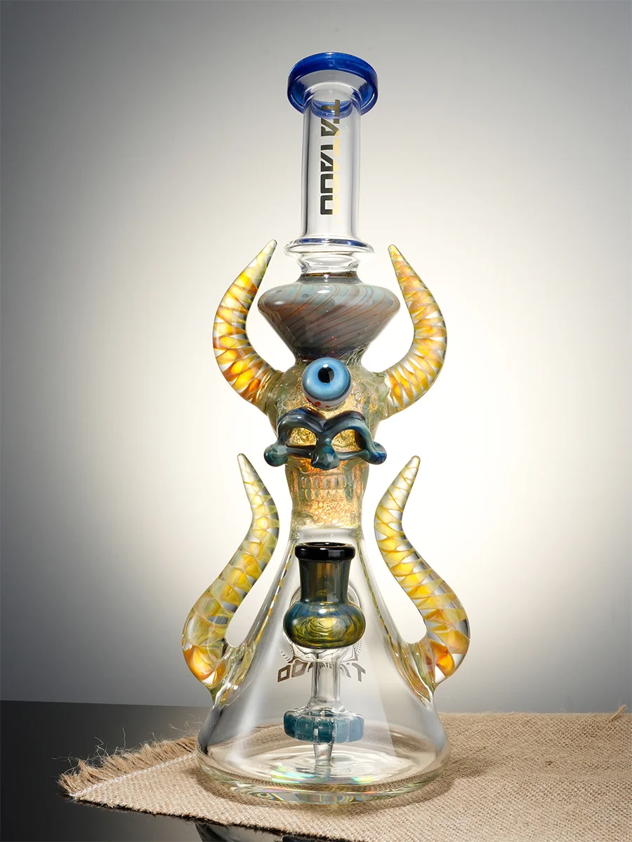 11.5" Cool Ornate Satanic Dab Rig16 11.5" Cool Ornate Satanic Dab Rig16