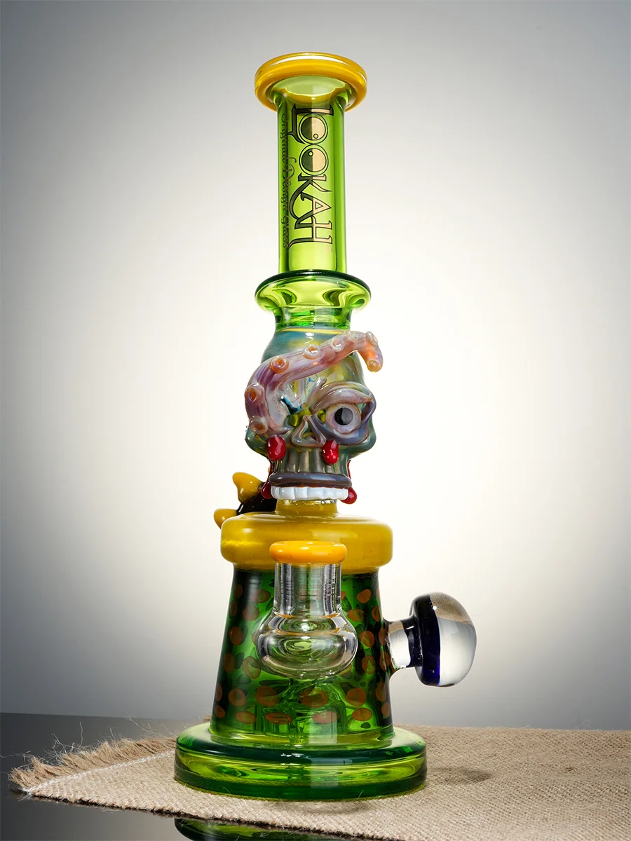 10" Cool Skull Octopus Tentacle Bong, Color: Green 10" Cool Skull Octopus Tentacle Bong, Color: Green