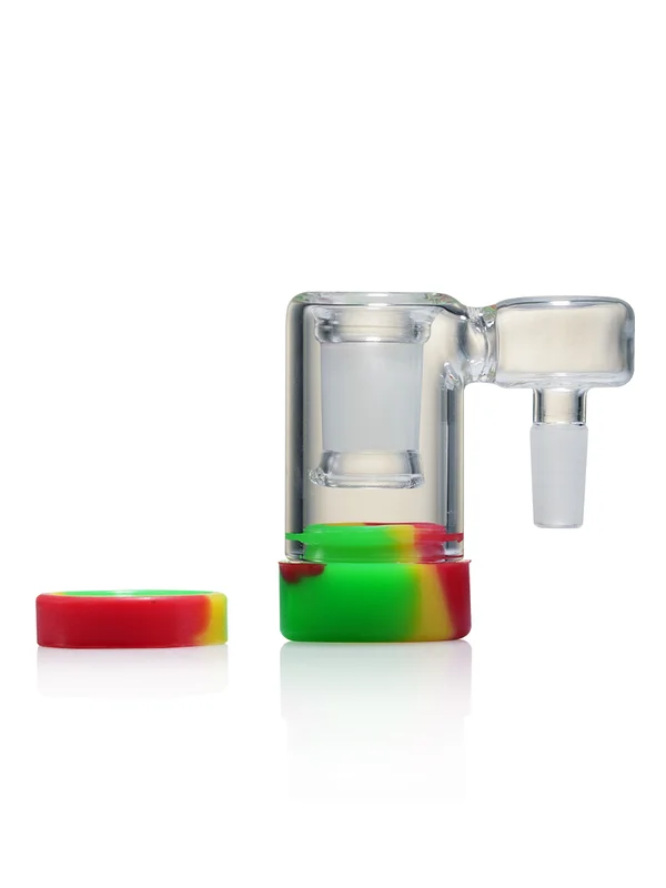 14mm 45° Glass Ash Catcher Silicone Container for Water Pipe Glass Bong Filter 14mm 45° Glass Ash Catcher Silicone Container for Water Pipe Glass Bong Filter