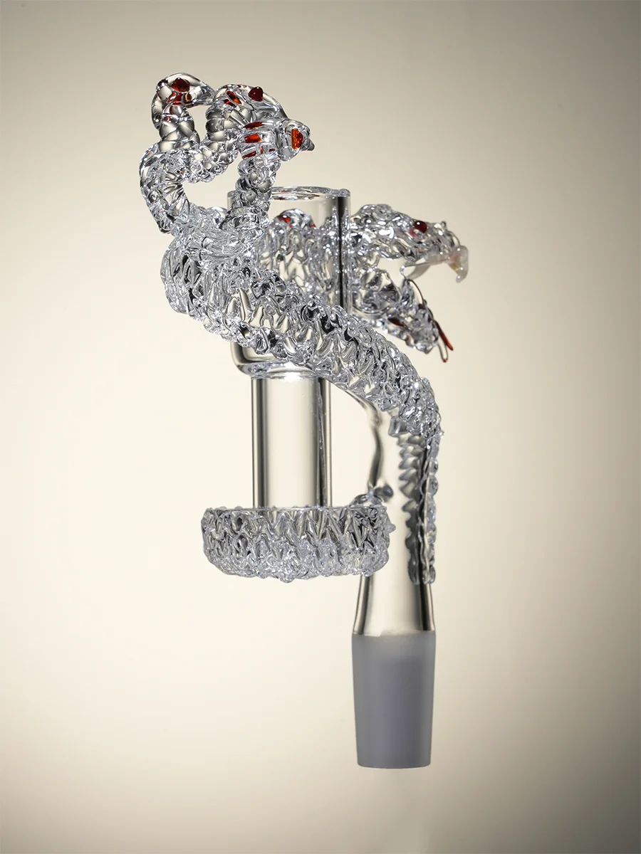 14MM Male 90° Cool Hydra Inspired Quartz Banger, 4 image 14MM Male 90° Cool Hydra Inspired Quartz Banger, 4 image