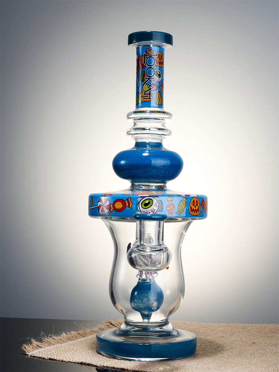 Lookah Bong 11" Cute Candy Stick Glass Water Pipe - Blue, Colors: Blue, 8 image Lookah Bong 11" Cute Candy Stick Glass Water Pipe - Blue, Colors: Blue, 8 image
