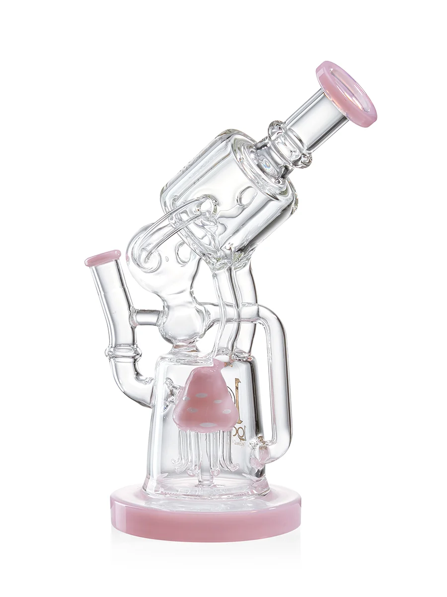 efficient recycler portable bong pink back efficient recycler portable bong pink back