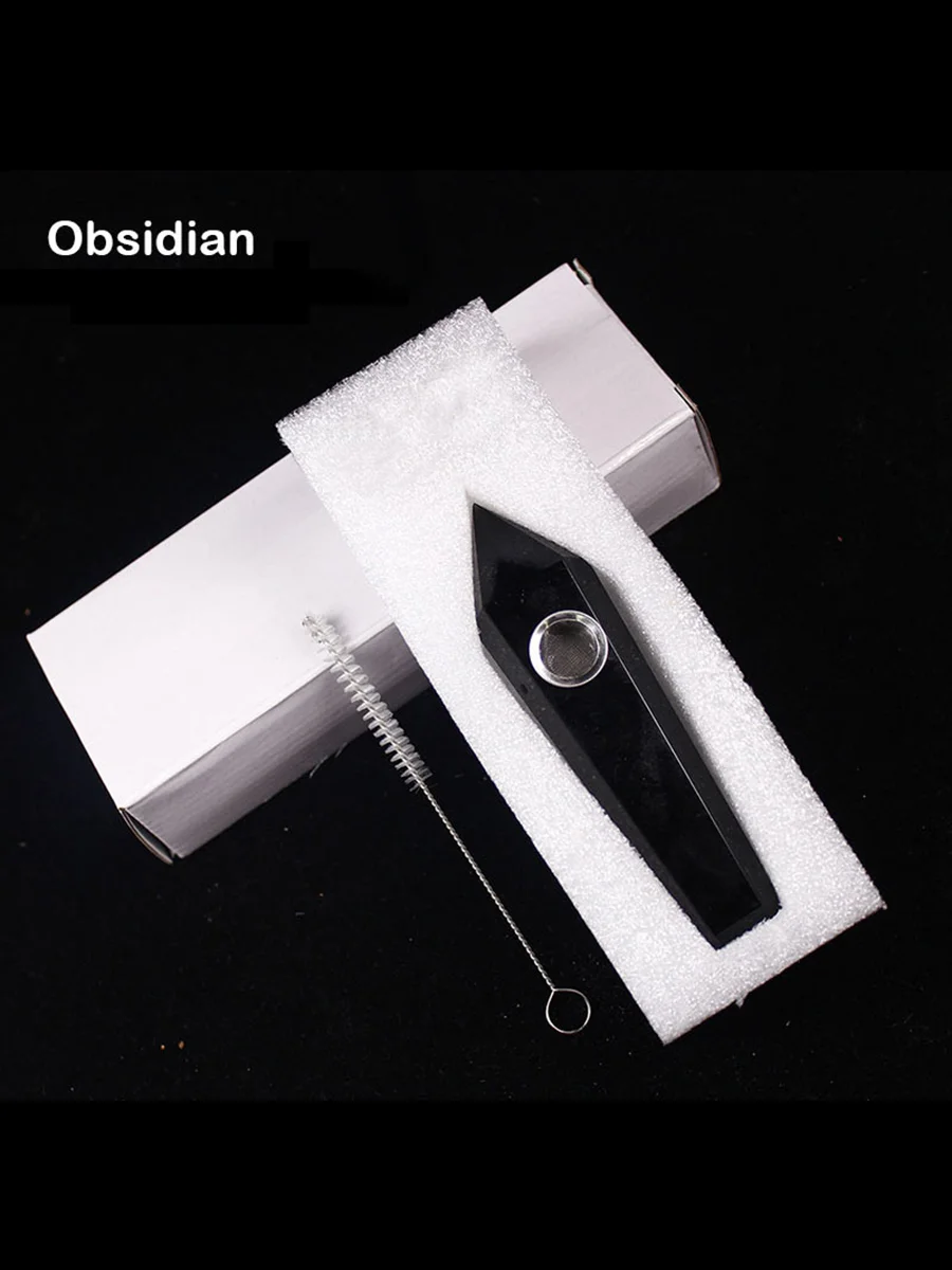 Natural Crystal Quartz Pipe, Quality: Rose Quartz, 7 image Natural Crystal Quartz Pipe, Quality: Rose Quartz, 7 image