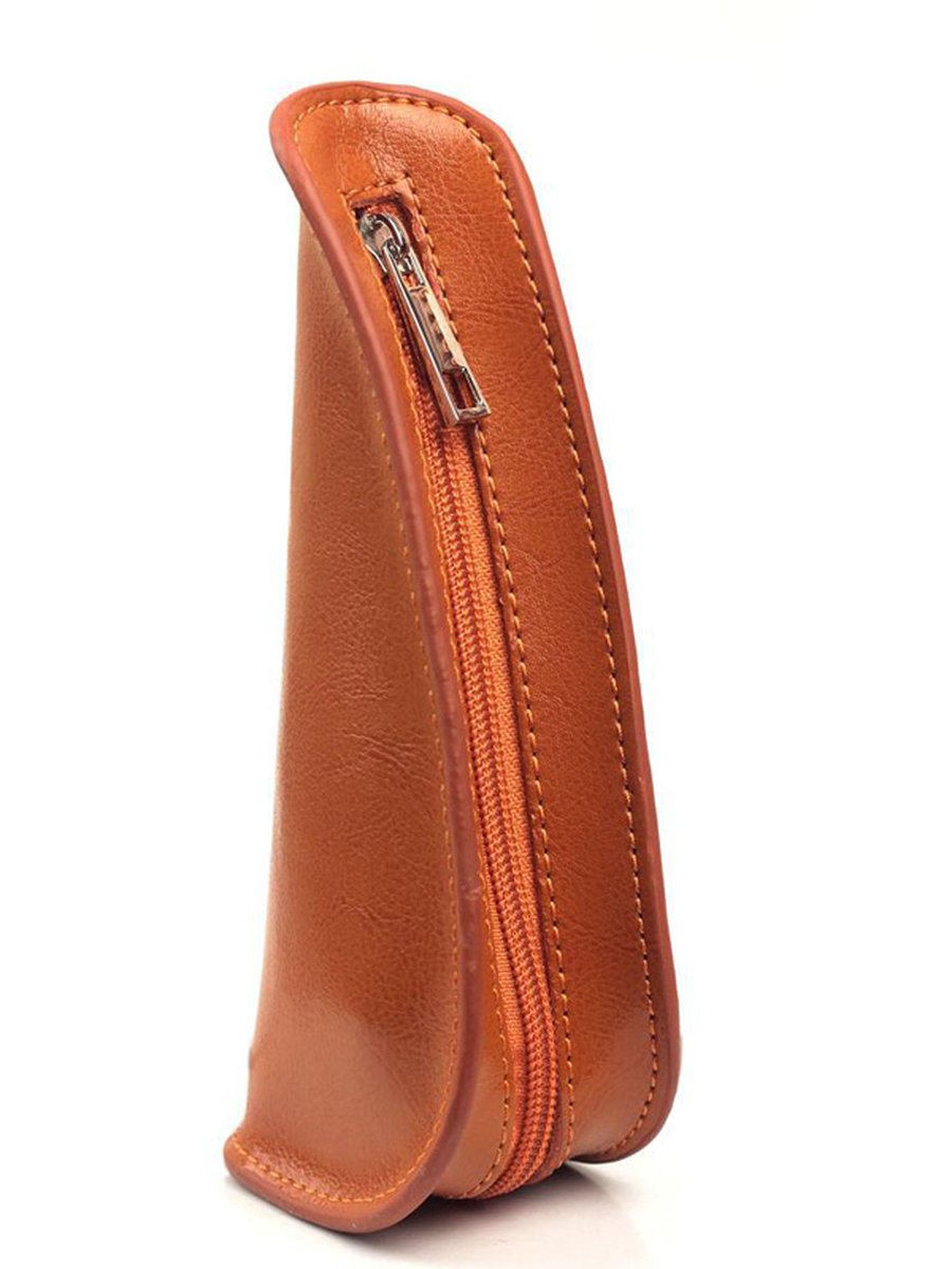 Genuine Leather Pipe Tobacco Pouch, Color: Black, 2 image