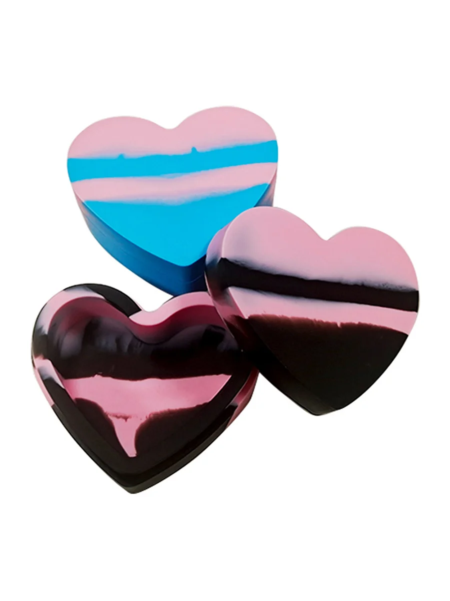 3PCS 17ml Heart-Shaped Silicone Wax Container