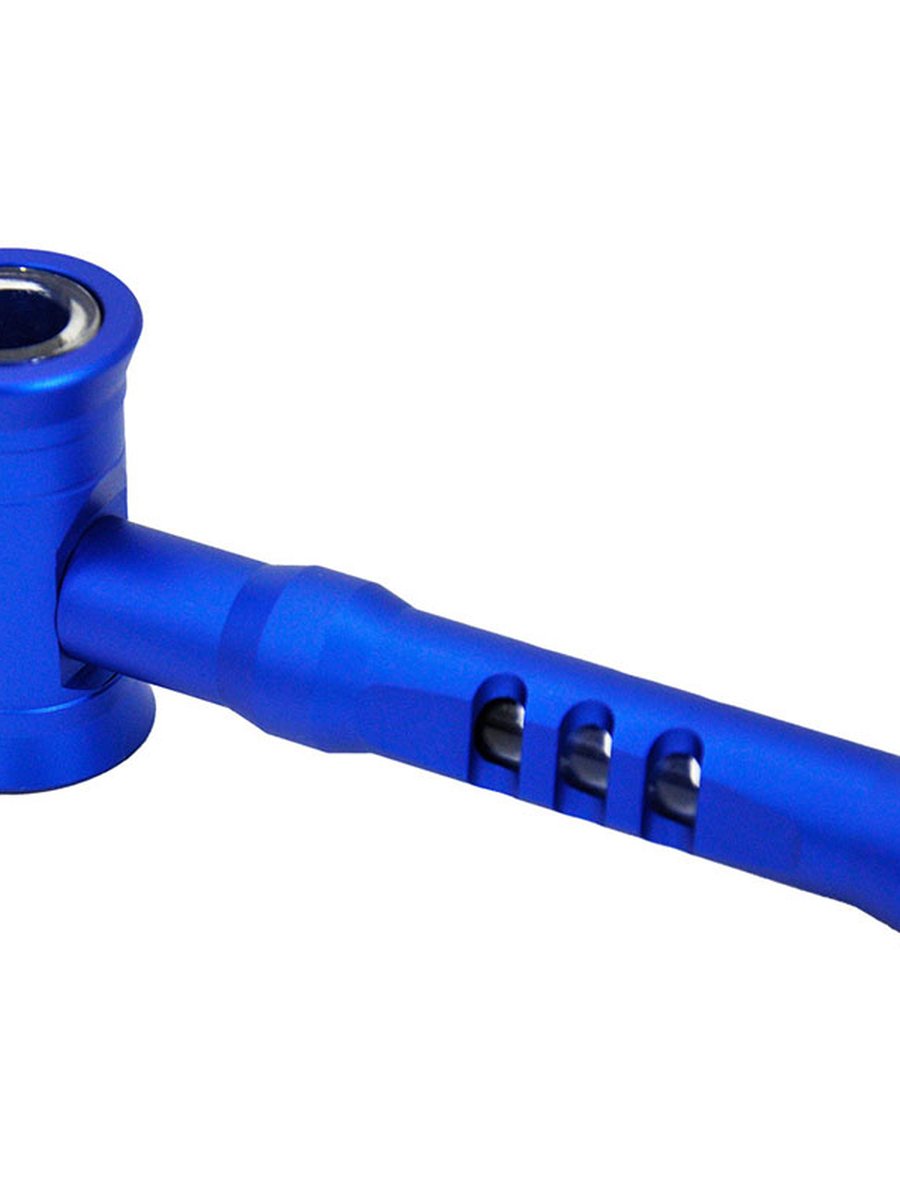 Hammer Shaped Metal Pipe Blue Hammer Shaped Metal Pipe Blue