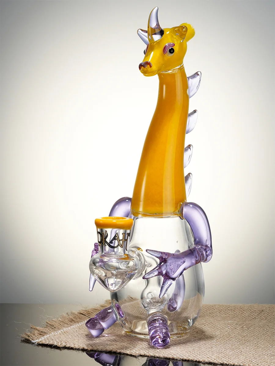 Yellow Lookah Bong 8.6" Mini Cute Elegant Hippo Glass Water Pipe7 Yellow Lookah Bong 8.6" Mini Cute Elegant Hippo Glass Water Pipe7