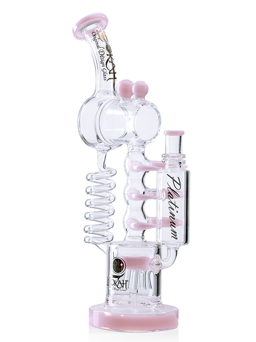 Lookah 14" Recycler Glass Spiderman Shank Water Pipe, Colors: Blue, 8 image Lookah 14" Recycler Glass Spiderman Shank Water Pipe, Colors: Blue, 8 image