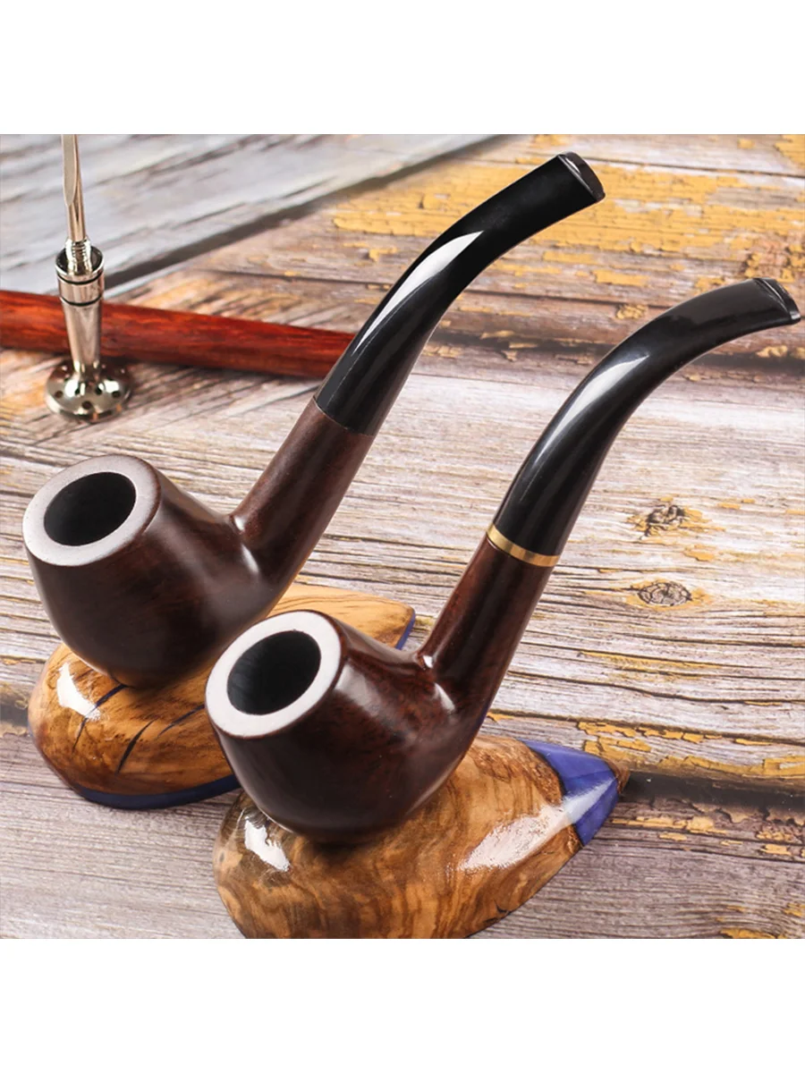 Handcrafted Waxed Ebony Wood Pipe3 Handcrafted Waxed Ebony Wood Pipe3