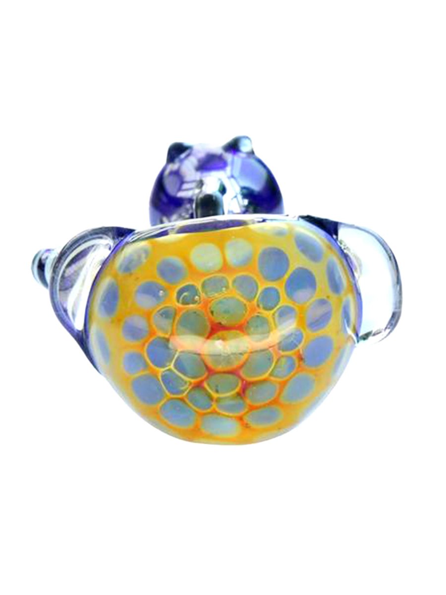 Striped Corner Blue Glass Pipe Striped Corner Blue Glass Pipe