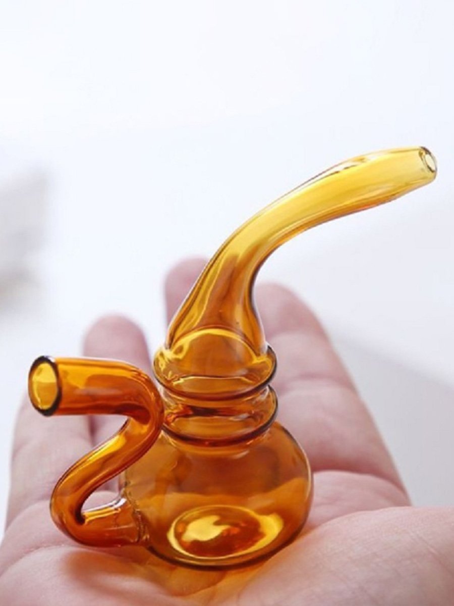 Camel-hued Glass Blunt Bubbler Bong, 3 image Camel-hued Glass Blunt Bubbler Bong, 3 image