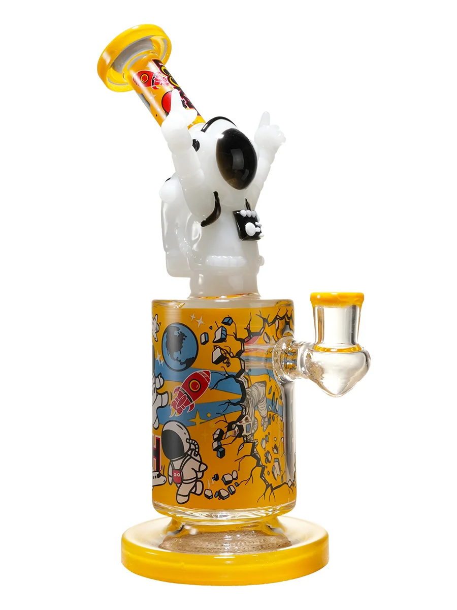 Lookah 10" Cool Space Astronaut Glass Bong, Color: Yellow Lookah 10" Cool Space Astronaut Glass Bong, Color: Yellow
