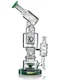 stunning elegant percolator emerald triple chamber bong