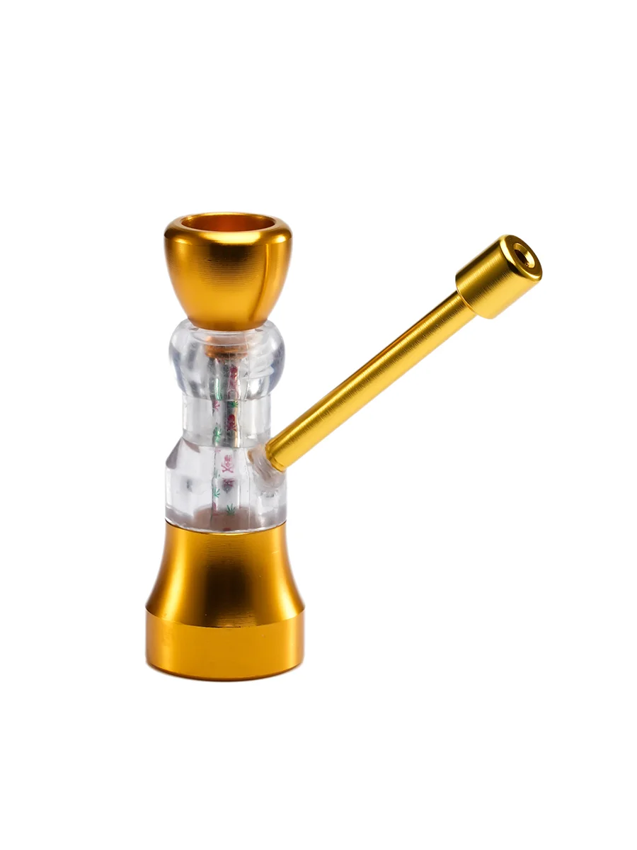 Gold Funny Hourglass Style Metal Pipe Gold Funny Hourglass Style Metal Pipe