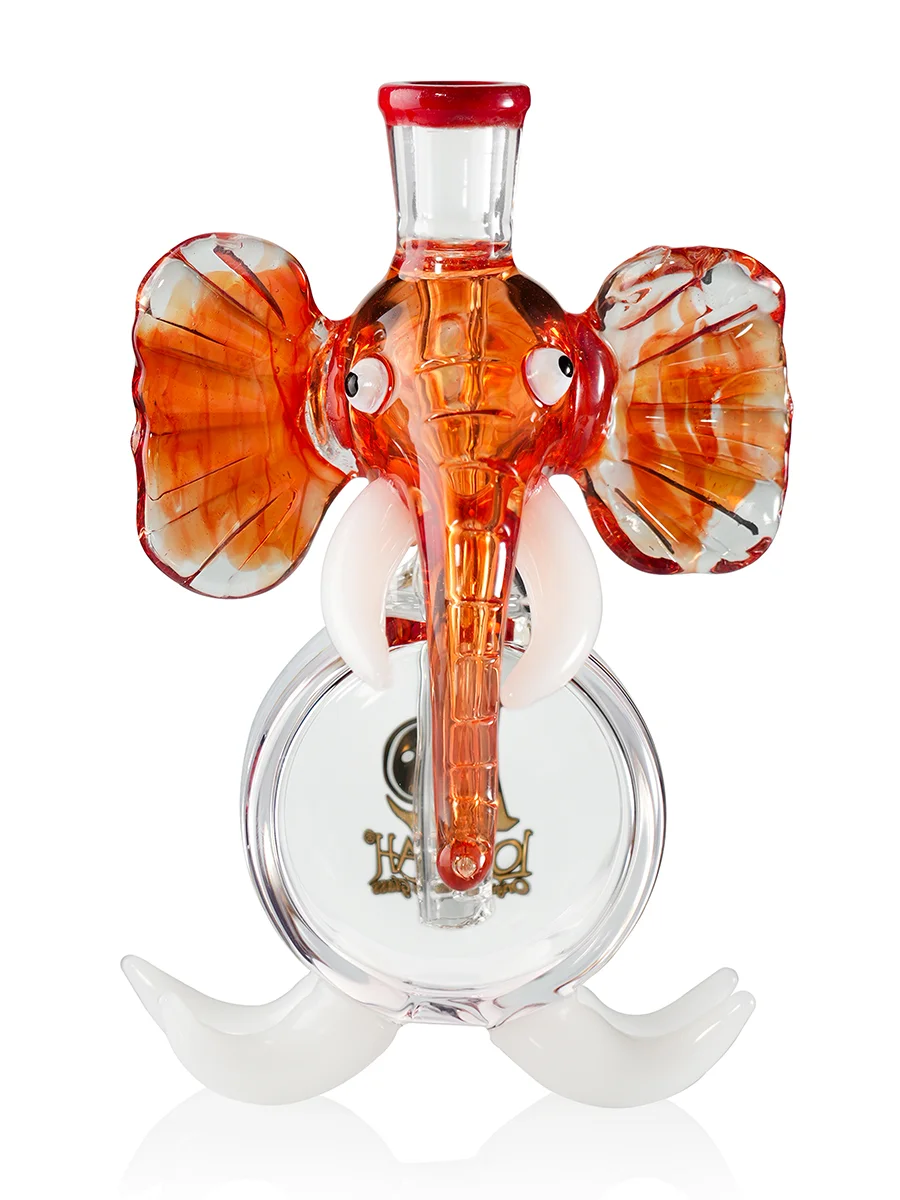 Elephant-Themed Ash Catche — Red Elephant-Themed Ash Catche — Red