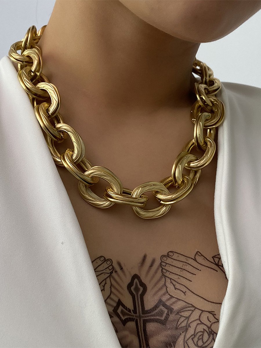 Geometric Vintage Gold Necklace