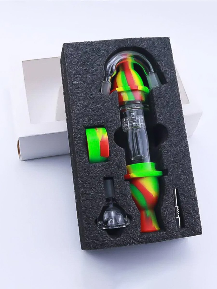 10mm Lighthouse Glass Percolator Silicone Nectar Collector5 10mm Lighthouse Glass Percolator Silicone Nectar Collector5