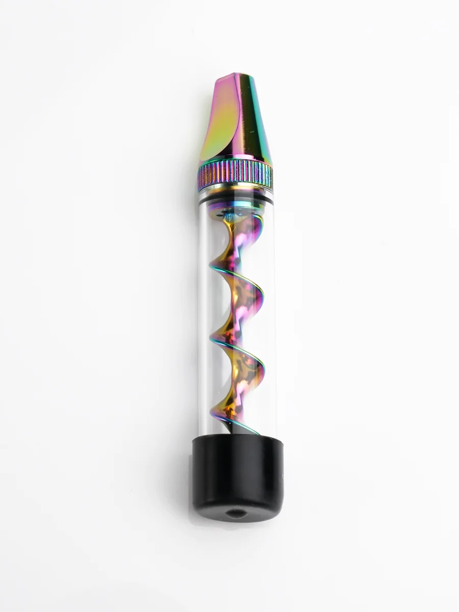 Mini2 Glass Blunt Pipe Rainbow Mini2 Glass Blunt Pipe Rainbow