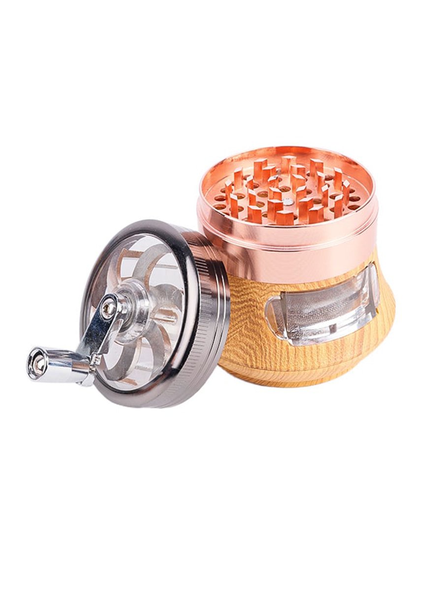 Hand Crank Wood Grain Herb Grinder