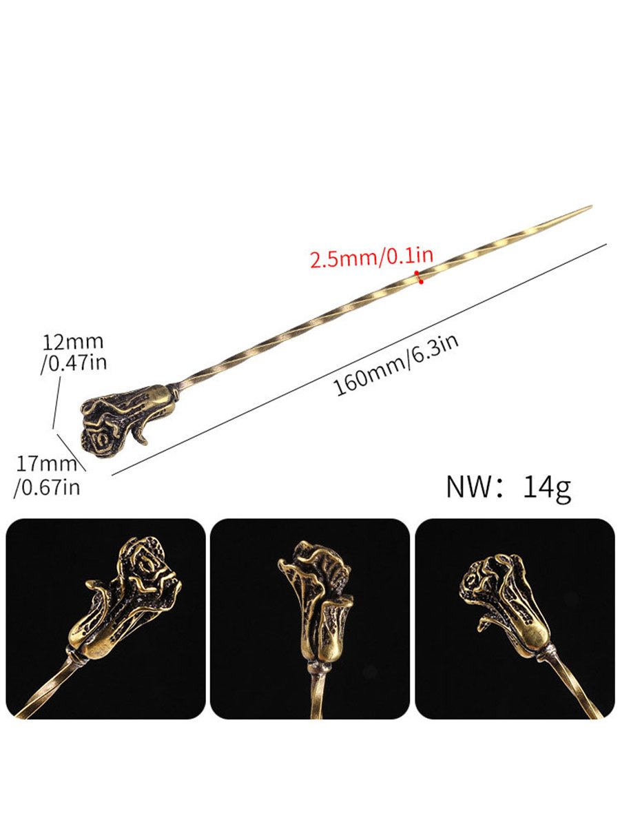 Brass Cigar Pin & Draw Tool, Attribute: Tiger , 4 image Brass Cigar Pin & Draw Tool, Attribute: Tiger , 4 image