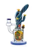 Lookah Bong 12" Cute Cactus Glass Water Pipe - Dark Blue, Colors: Dark Blue
