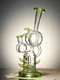 Lookah Bong 11'' Recycler Cute Abstract Bird Glass Water Pipe, Colors: Kiwi Green   