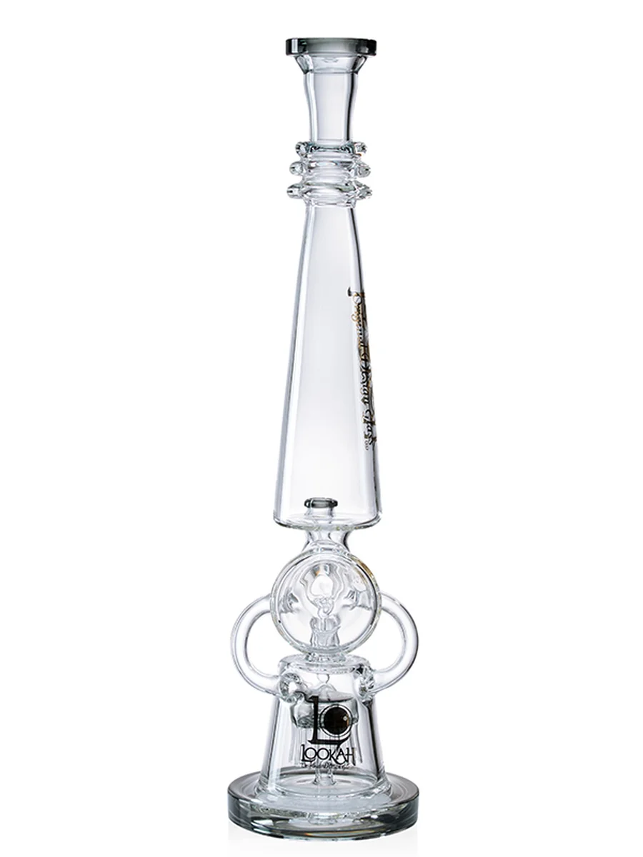 Lookah Bong 18" Recycler Novelty Shotgun  Water Pipe, Colors: Clear Black, 3 image Lookah Bong 18" Recycler Novelty Shotgun  Water Pipe, Colors: Clear Black, 3 image
