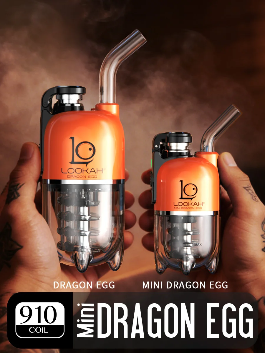 Lookah Mini Dragon Egg Ultra-Portable Electric Dab Rig, Color: Orange Lookah Mini Dragon Egg Ultra-Portable Electric Dab Rig, Color: Orange
