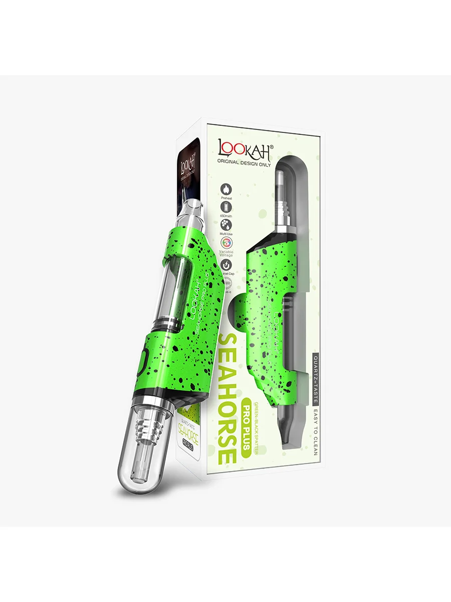 Seahorse Pro Plus Dab Pen Kit Green-Black Spatter Seahorse Pro Plus Dab Pen Kit Green-Black Spatter