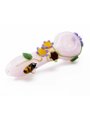Bees &amp; Flowers Inspired Hand Glass Pipe