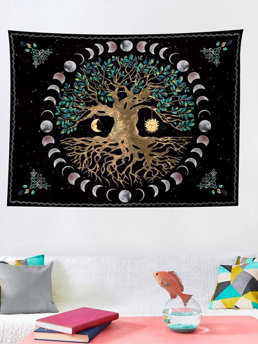 Tree of Life Tapestry, Size: 59.06x51.18inch, 4 image Tree of Life Tapestry, Size: 59.06x51.18inch, 4 image