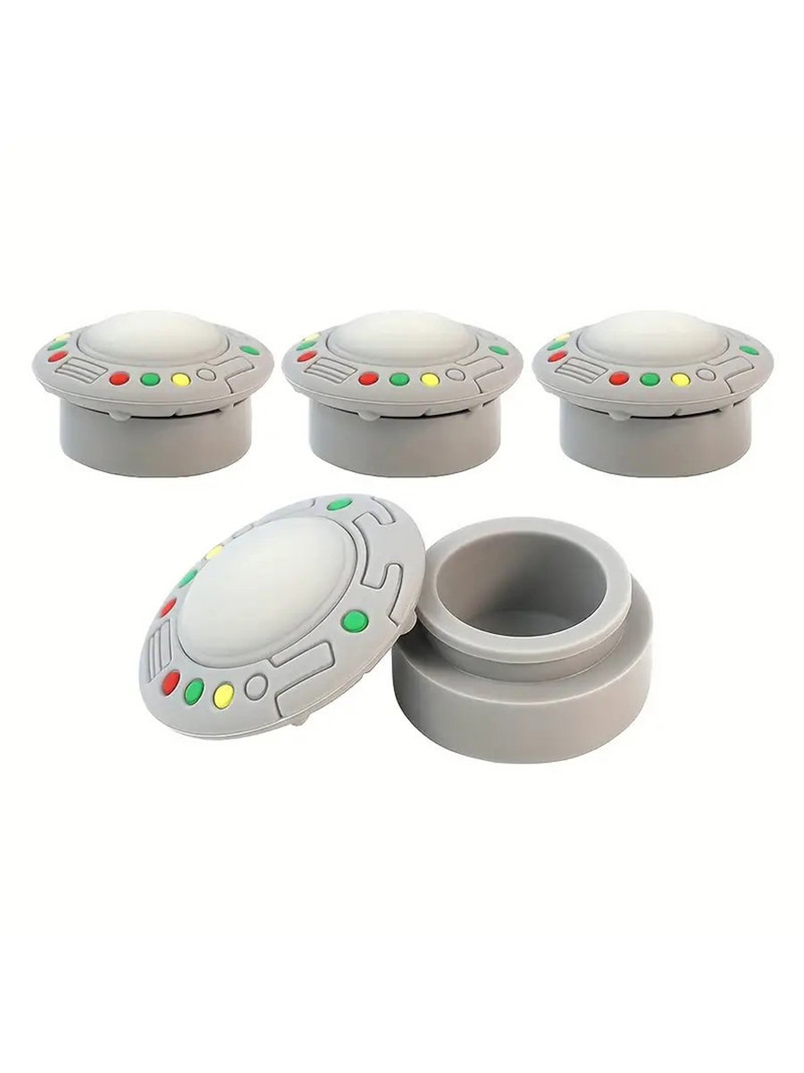 White 5ml Alien Spaceship Wax Container White 5ml Alien Spaceship Wax Container
