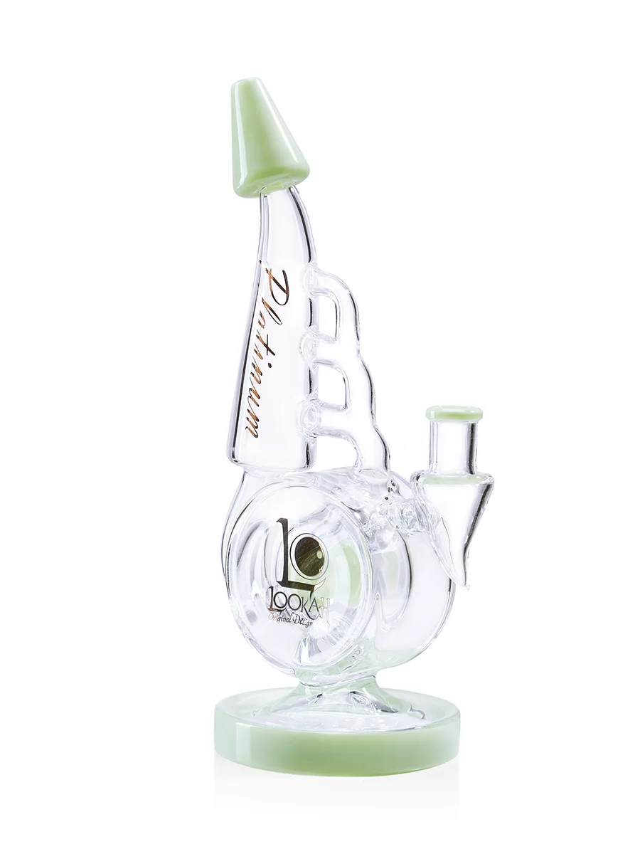 very artsy bent neck recycler bong kiwi green side very artsy bent neck recycler bong kiwi green side