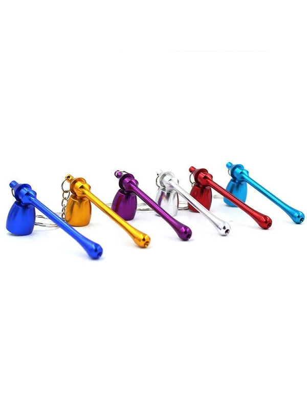 2pcs Mushroom Key Chain Metal Smoking Pipe 2pcs Mushroom Key Chain Metal Smoking Pipe