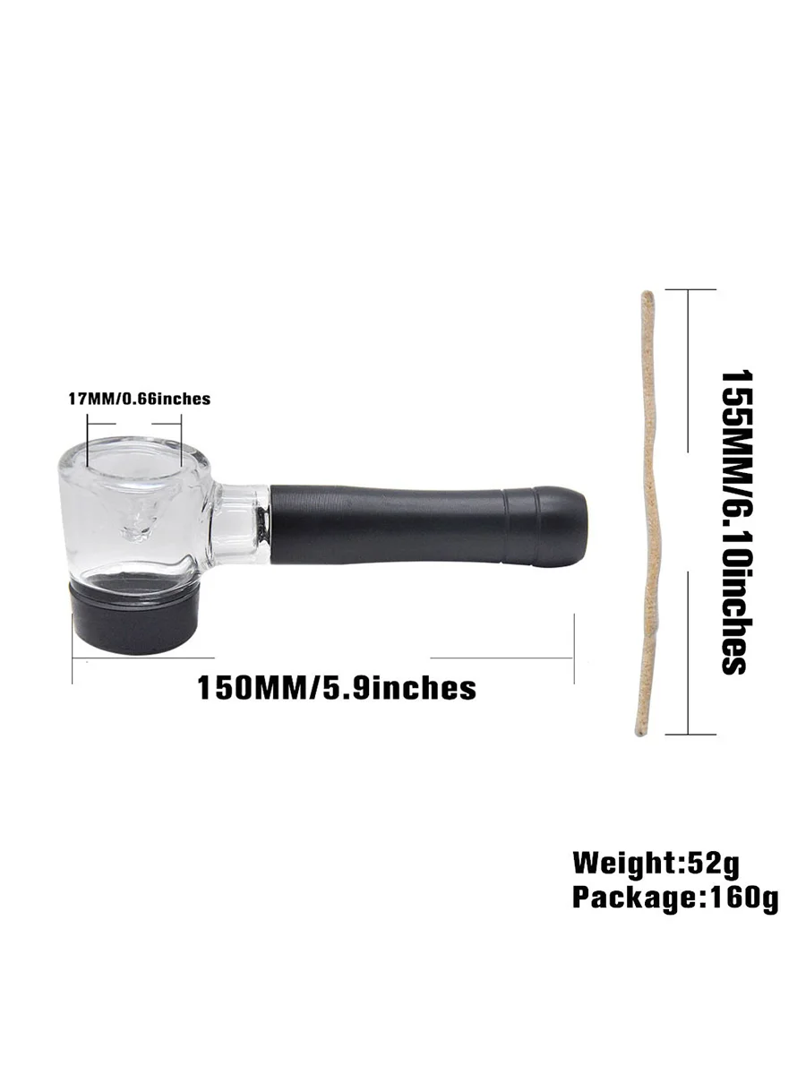 Metal Glass Sherlock Hand Pipe6