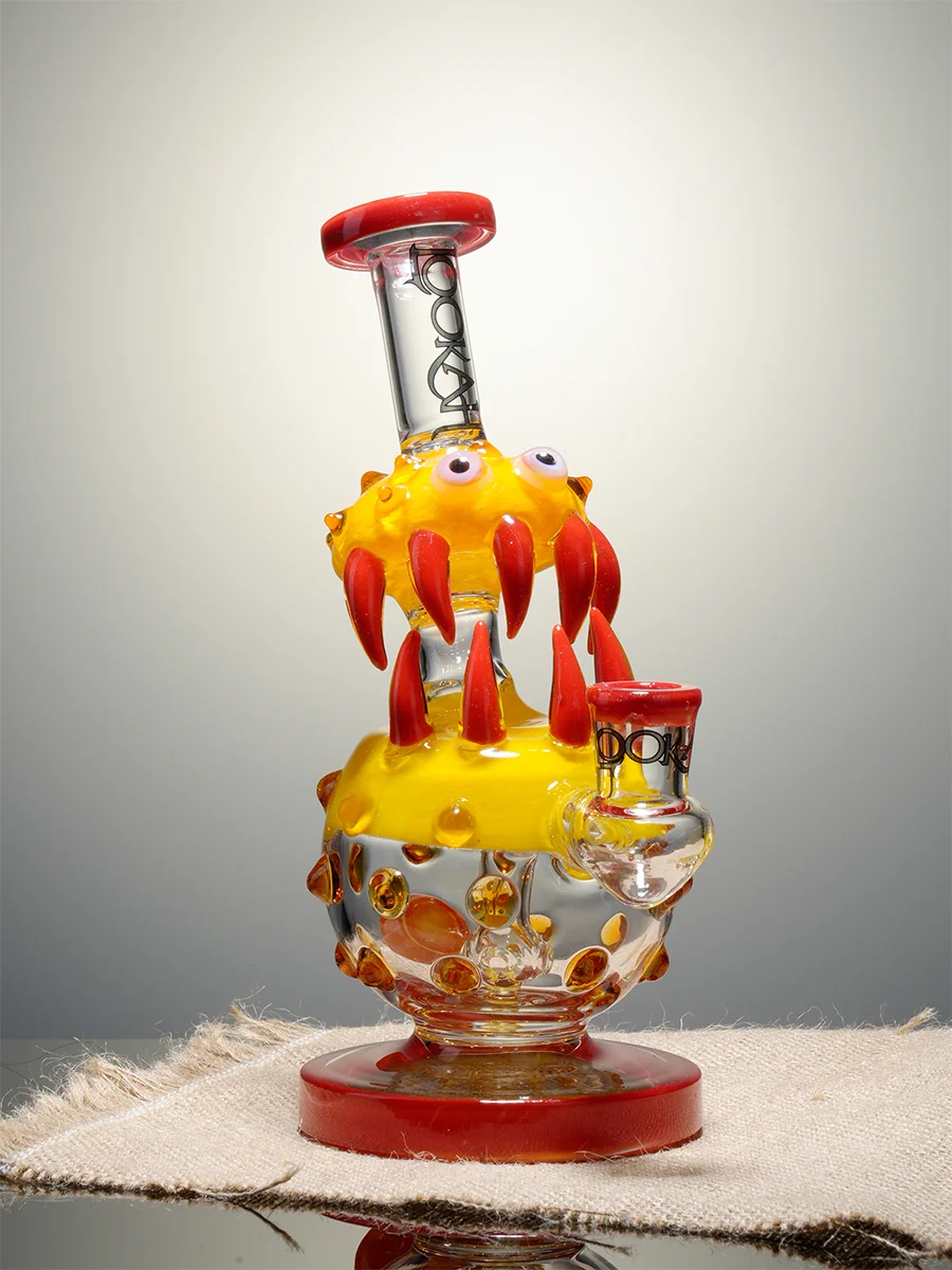 Lookah 8.5" Mini Cute Colorful Monster Glass Dab Rig, Color: Wathet Blue, 3 image