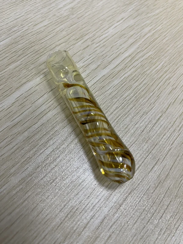 Alien Invasion Glass Chillum Pipe Alien Invasion Glass Chillum Pipe