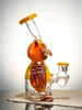 Yellow Lookah Rig 7" Mini Nerdy Owl Dab Rig2 Yellow Lookah Rig 7" Mini Nerdy Owl Dab Rig2