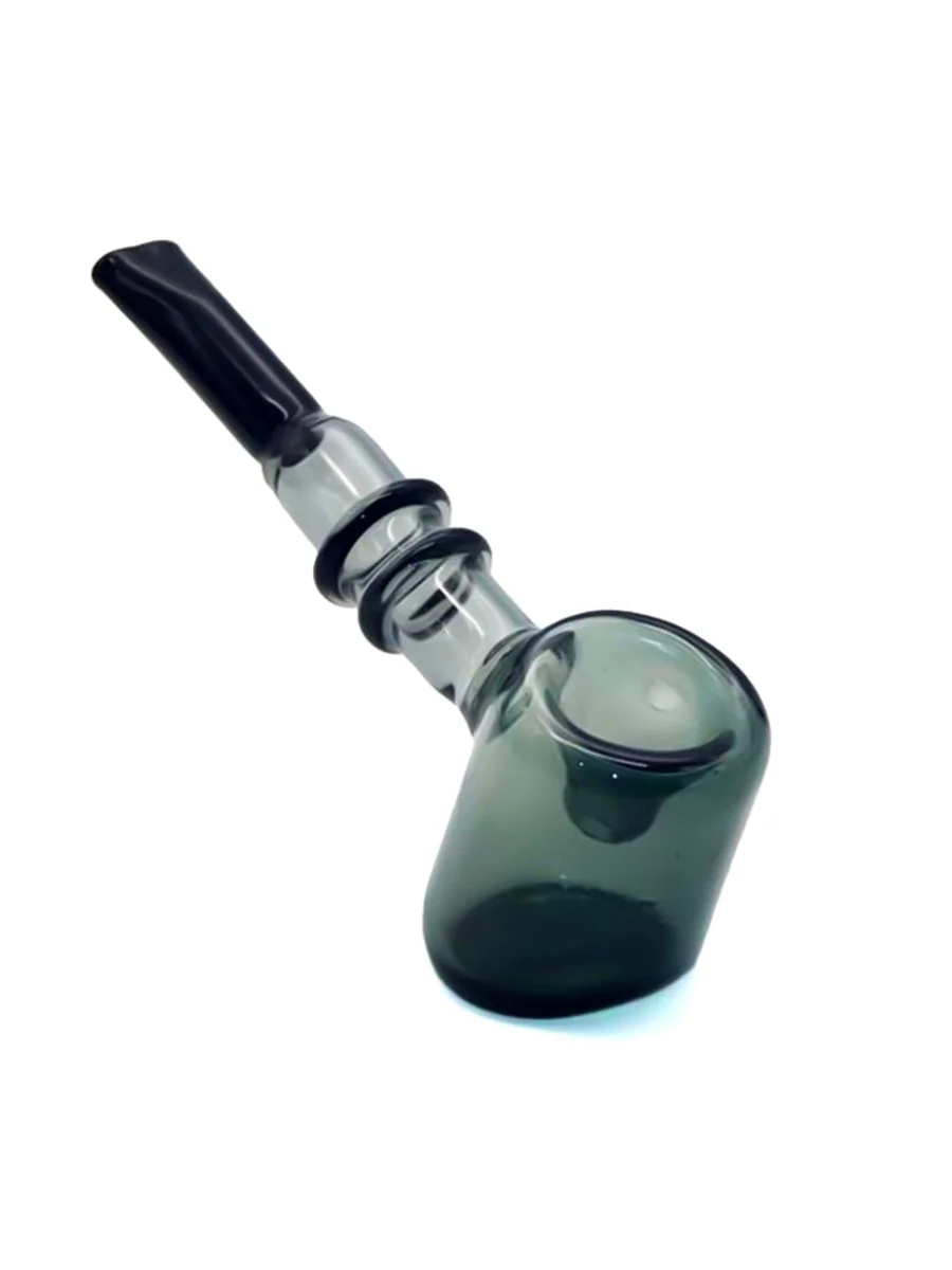 Hammer Sherlock Glass Pipe  Grey  Side Hammer Sherlock Glass Pipe  Grey  Side
