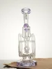 Lookah Bong 10.4" Recycler Orbital Double Chamber Water Pipe - Clear Green, Colors: Clear Green, 6 image
