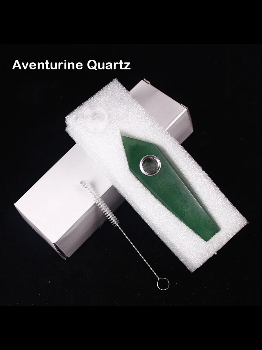 Natural Crystal Quartz Pipe, Quality: Rose Quartz, 3 image Natural Crystal Quartz Pipe, Quality: Rose Quartz, 3 image