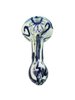 Blue Transparent Striped Glass Pipe