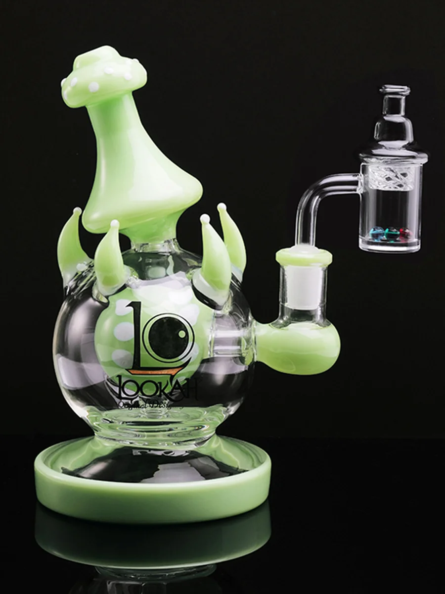 14 MM Quartz Flat Top Banger with Spinner Carb Cap and 3
