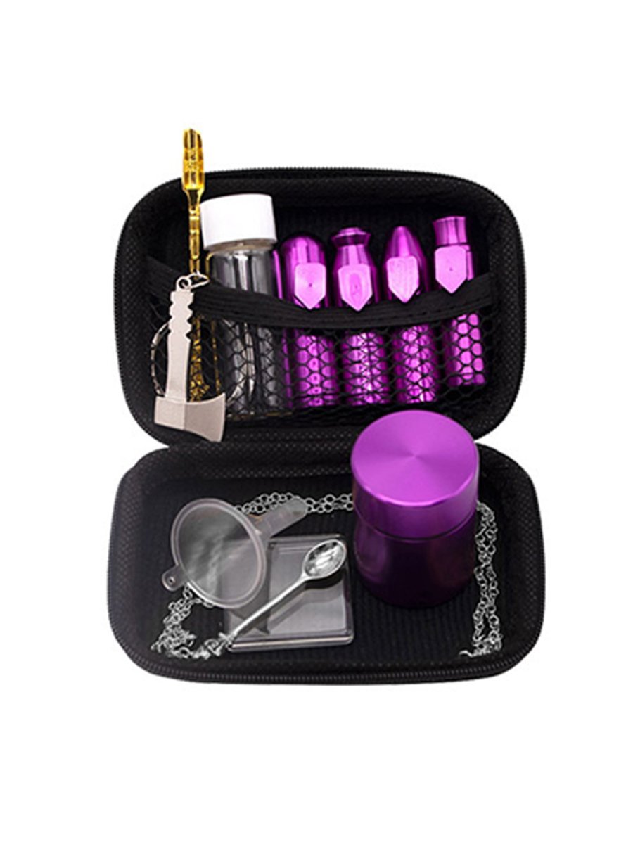 Purple Metal Snuff Bottle Set Purple Metal Snuff Bottle Set