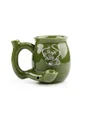 Ceramic Smoking Pipe Mug Coffee Cup Green